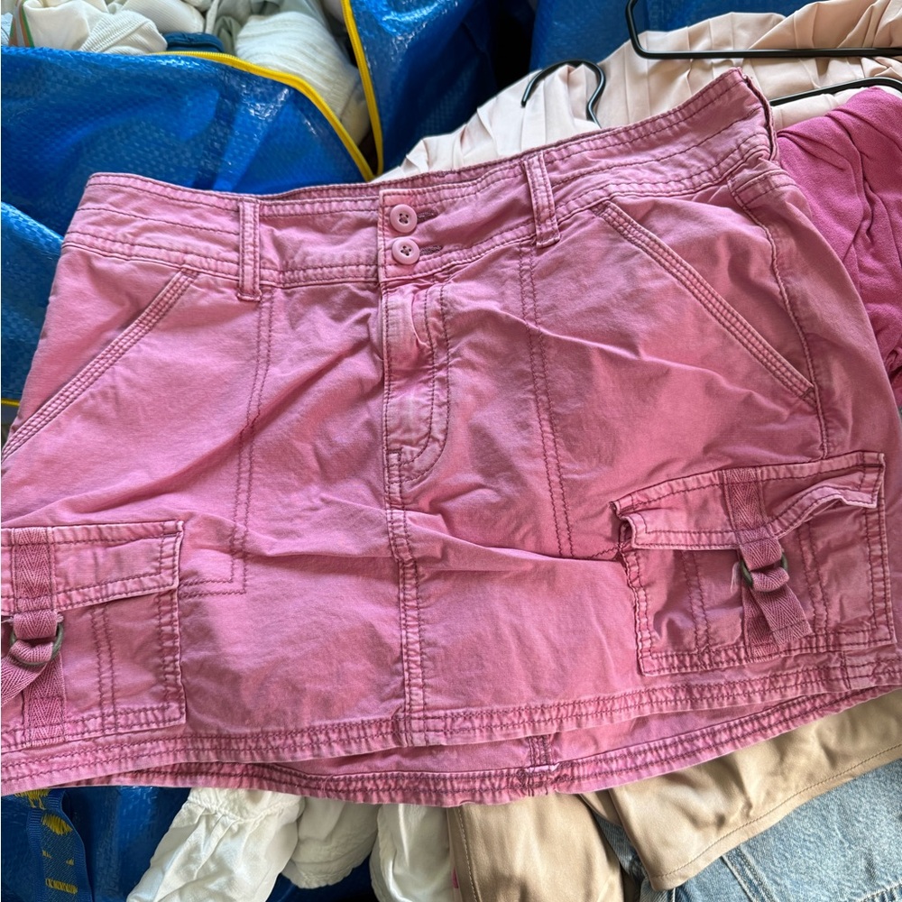 American Eagle Outfitters Pink Cargo Skirt